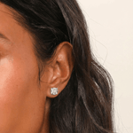 Сребърни Обеци Блясък S925, с мойсанит, проба 925, сертифицирани, стилни и блестящи, перфектни за всеки повод.