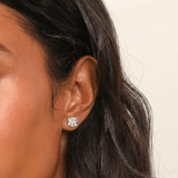 Сребърни Обеци Блясък S925, с мойсанит, проба 925, сертифицирани, стилни и блестящи, перфектни за всеки повод.