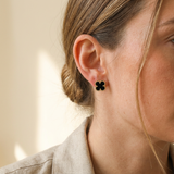 Обеци One Clover от сребро с 14К златно покритие