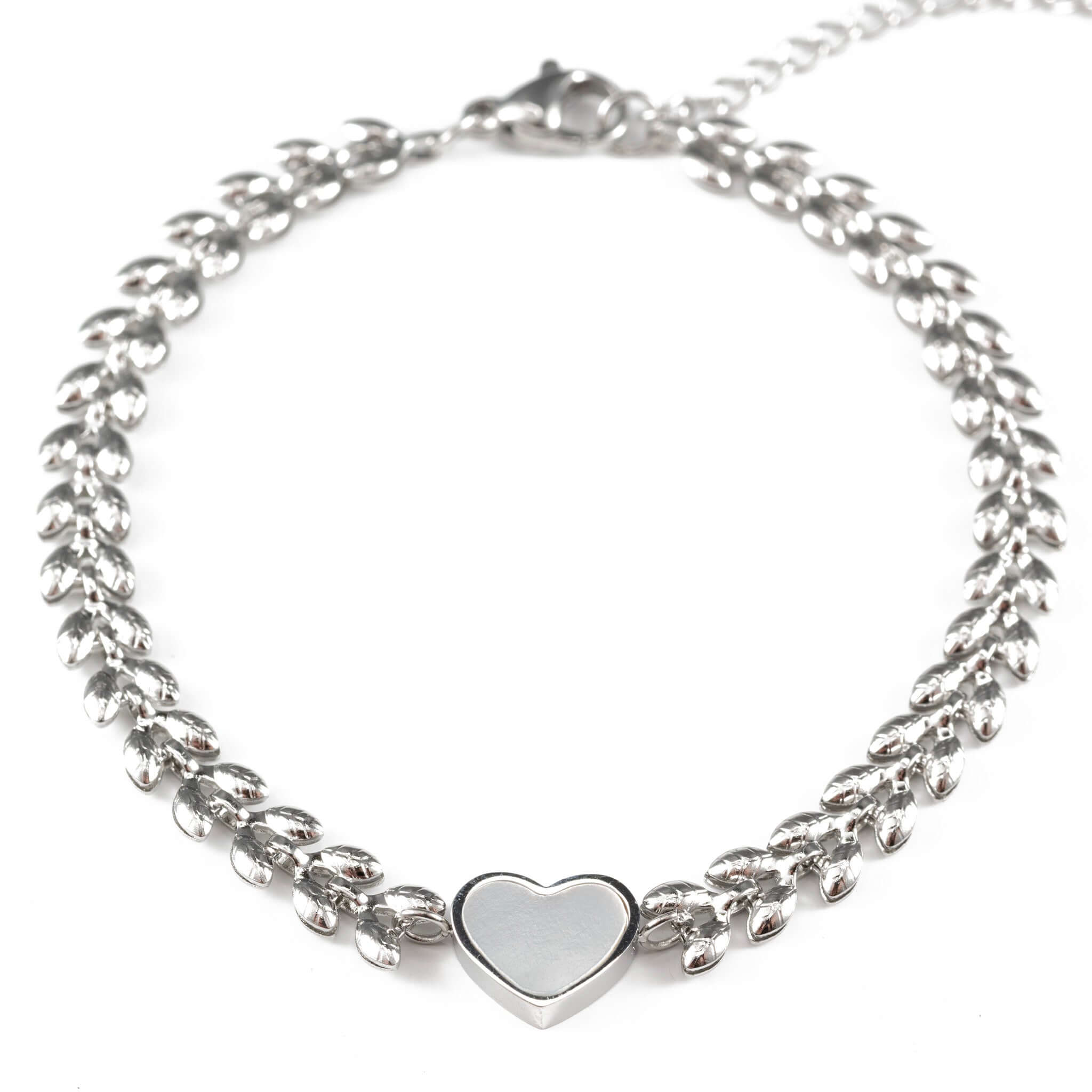 Гривна сърце със седеф - 2цвята