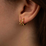 Сет от 4 бр Сребърни Обеци Халки S925 с 18К Позлата