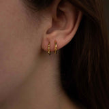 Сет от 4 бр Сребърни Обеци Халки S925 с 18К Позлата