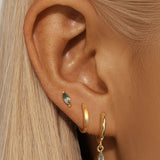 Тройни Сребърни Обеци С Натурален Камък S925