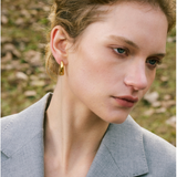 Обеци Халки Teardrop Gold с 18К Златно Покритие