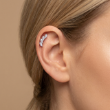 Сребърни Обеци Цвете с 14К Позлата S925