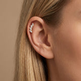 Сребърни Обеци Цвете с 14К Позлата S925