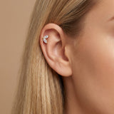 Сребърни Обеци Crown с 14К Златно Покритие S925