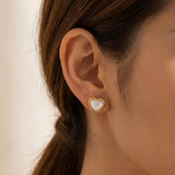 Златни Обеци Сърце в 2 Цвята с 18К Златно Покритие