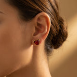 Златни Обеци Сърце в 2 Цвята с 18К Златно Покритие