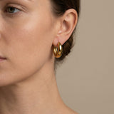 Обеци Халки Teardrop Gold с 18К Златно Покритие