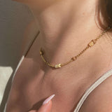 Колие Wave с Мъниста с 18к Златно Покритие