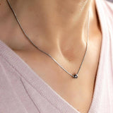 Колие сребристо с топче