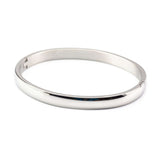 Овална сребриста гривна