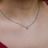 Сребристо Колие Amore с Кристал