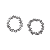 Сребристи Кристални Обеци